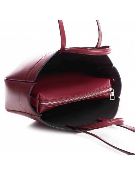 Geanta Piele Naturala Dama Visiniu Colette - The5thelement.ro