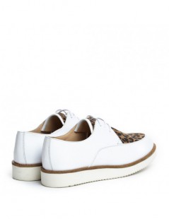 Pantofi oxford dama piele naturala Sport White - The5thelement.ro