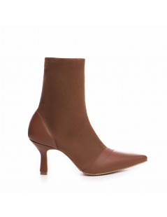 Botine Dama Piele Naturala Camel Catrina - The5thelement.ro