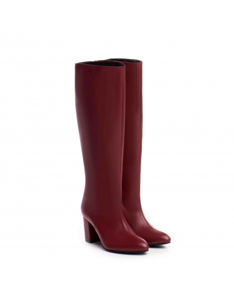 Cizme Dama Piele Naturala Visiniu Runa - The5thelement.ro