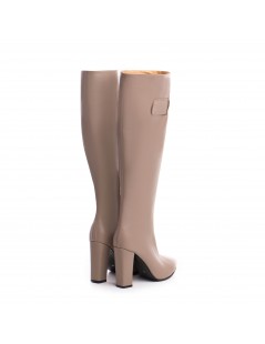 Cizme Block Grej Piele Naturala - The5thelement.ro