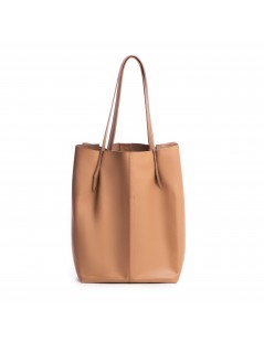 Geanta Dama Piele Naturala Nude Shopper XL - The5thelement.ro