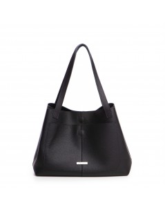 Geanta Dama Piele Naturala Negru Shopper - The5thelement.ro