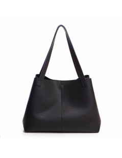 Geanta Dama Piele Naturala Negru Shopper - The5thelement.ro
