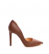 Pantofi stiletto piele naturala Camel Gold Cut