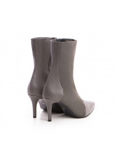Botine Dama Piele Naturala Gri Noiré - The5thelement.ro