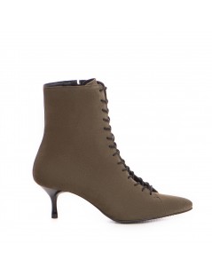 Botine Dama Piele Naturala Khaki Lucía - The5thelement.ro