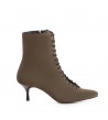 Botine Dama Piele Naturala Khaki Lucía