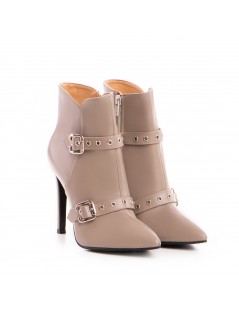 Botine Dama Piele Naturala Grej Roux - The5thelement.ro