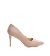 Pantofi stiletto piele naturala Grej Yuki