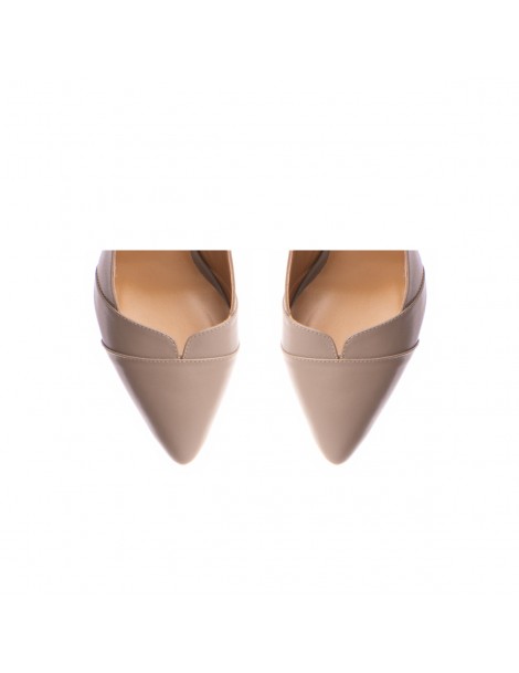 Pantofi stiletto piele naturala Grej Yuki - The5thelement.ro