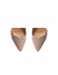 Pantofi stiletto piele naturala Grej Yuki - The5thelement.ro