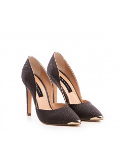 Pantofi stiletto piele naturala Maro Dots - The5thelement.ro