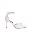 Pantofi stiletto piele naturala Alb Fiore