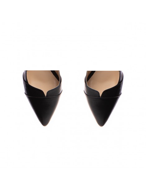 Pantofi stiletto piele naturala Negru Yuki - The5thelement.ro