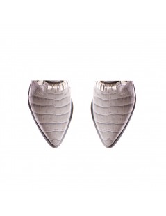 Ciocate dama Piele Naturala Gri Metal Bronx - The5thelement.ro