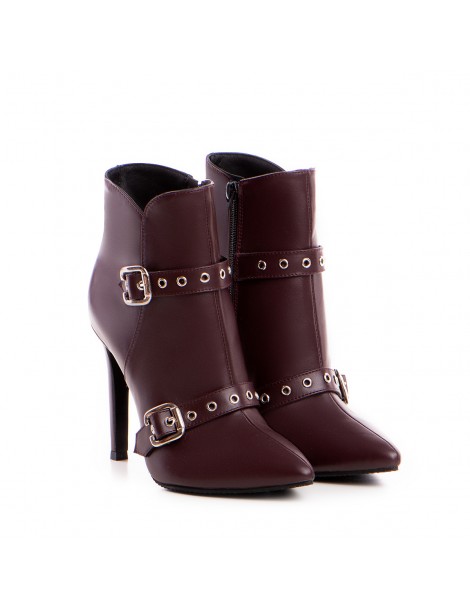 Botine Dama Piele Naturala Marsala Roux - The5thelement.ro
