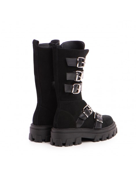 Bocanci dama Piele Naturala Negru Jagger - The5thelement.ro