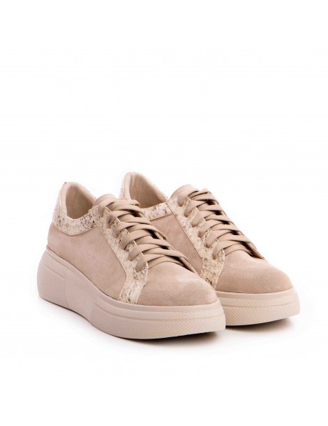 Pantofi dama piele naturala Nude Sporty - The5thelement.ro