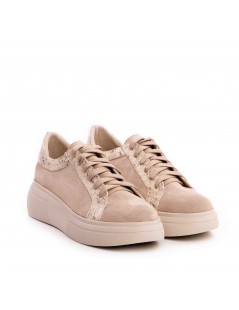 Pantofi dama piele naturala Nude Sporty - The5thelement.ro
