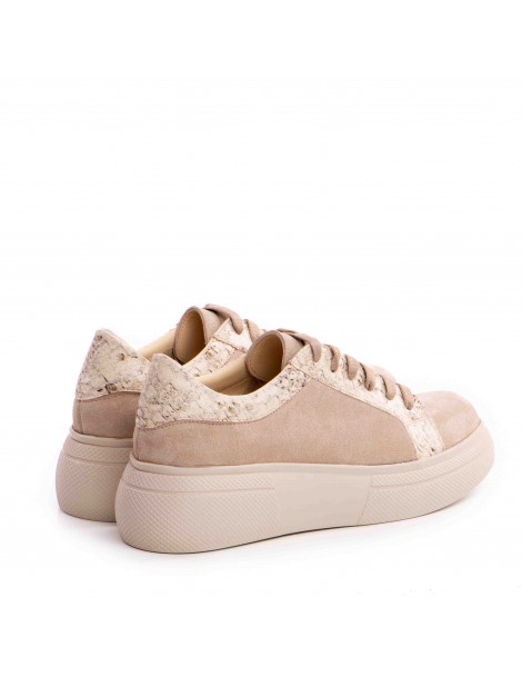 Pantofi dama piele naturala Nude Sporty - The5thelement.ro