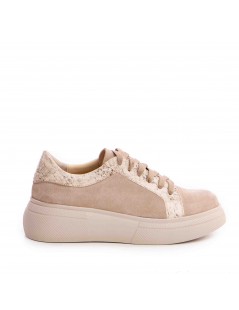 Pantofi dama piele naturala Nude Sporty - The5thelement.ro