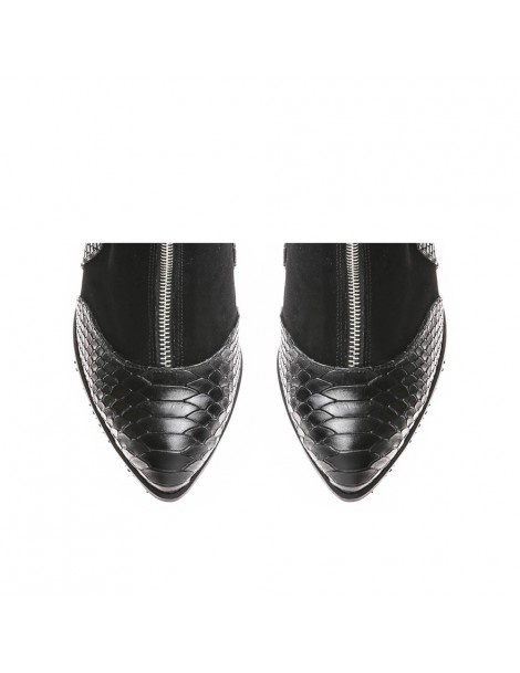 Ghete Piele Naturala dama Negru Sienna - The5thelement.ro