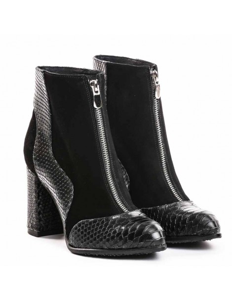 Ghete Piele Naturala dama Negru Sienna - The5thelement.ro