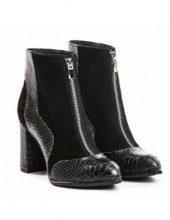 Ghete Piele Naturala dama Negru Sienna - The5thelement.ro