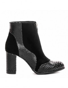 Ghete Piele Naturala dama Negru Sienna - The5thelement.ro