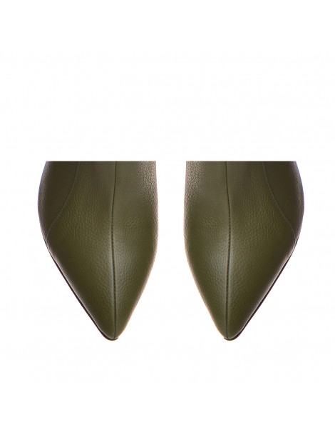 Botine Dama Piele Naturala Khaki Alanna - The5thelement.ro