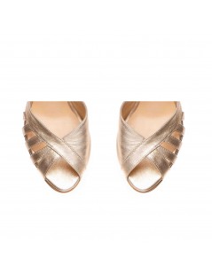 Sandale piele naturala Auriu Rendez Vous - The5thelement.ro