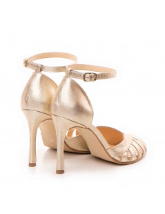 Sandale piele naturala Auriu Rendez Vous - The5thelement.ro