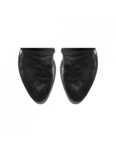 Bocanci dama Piele Naturala Wrapped Black - The5thelement.ro
