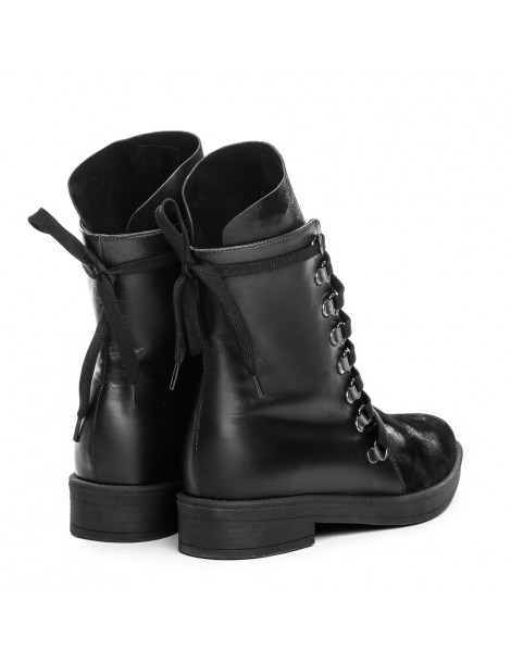 Bocanci dama Piele Naturala Wrapped Black - The5thelement.ro