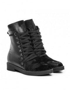 Bocanci dama Piele Naturala Wrapped Black - The5thelement.ro