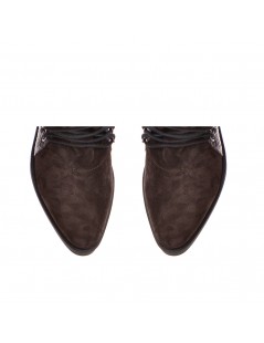 Bocanci dama Piele Naturala Maro Wrapped - The5thelement.ro