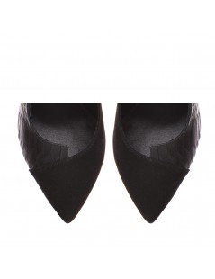 Pantofi stiletto piele naturala Negru Selma - The5thelement.ro