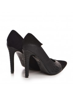 Pantofi stiletto piele naturala Negru Selma - The5thelement.ro