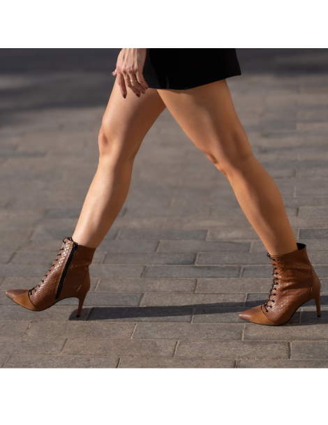 Botine Dama Piele Naturala Camel Daria - The5thelement.ro