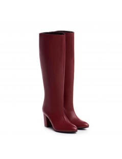 Cizme Dama Piele Naturala Visiniu Runa - The5thelement.ro