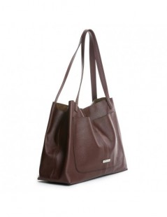 Geanta Dama Piele Naturala Visiniu Shopper - The5thelement.ro