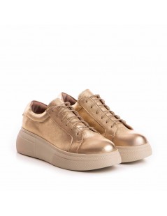 Pantofi dama piele naturala Auriu Sporty - The5thelement.ro