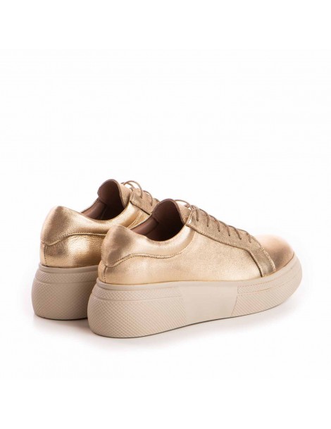 Pantofi dama piele naturala Auriu Sporty - The5thelement.ro