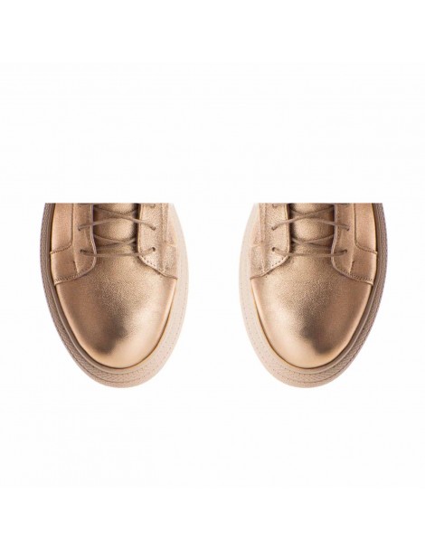 Pantofi dama piele naturala Auriu Sporty - The5thelement.ro