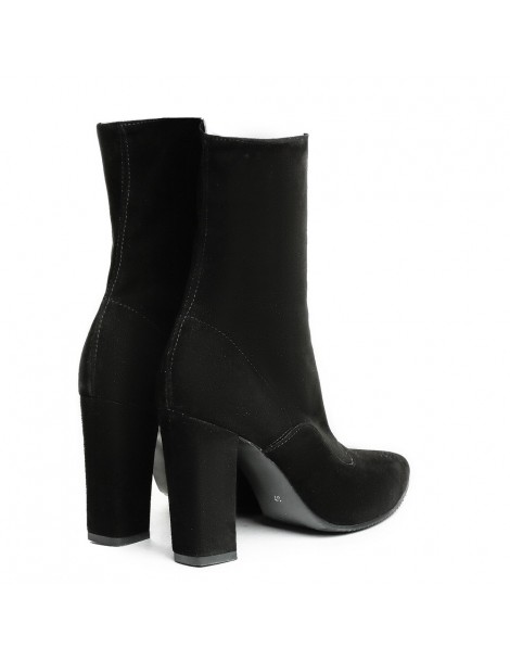 Ghete dama Piele Naturala Black Stretch Boots - The5thelement.ro
