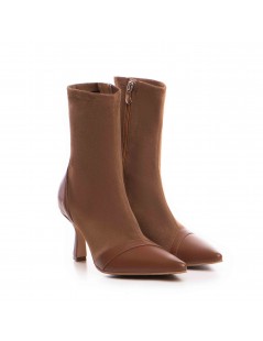 Botine Dama Piele Naturala Camel Catrina - The5thelement.ro