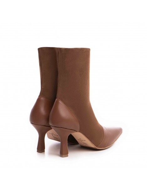 Botine Dama Piele Naturala Camel Catrina - The5thelement.ro