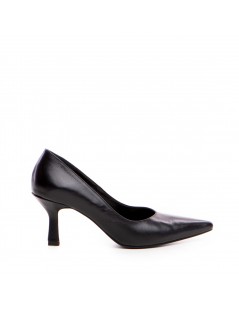 Pantofi stiletto piele naturala Negru Aven - The5thelement.ro