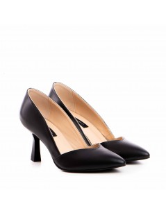 Pantofi stiletto piele naturala Negru Ava - The5thelement.ro